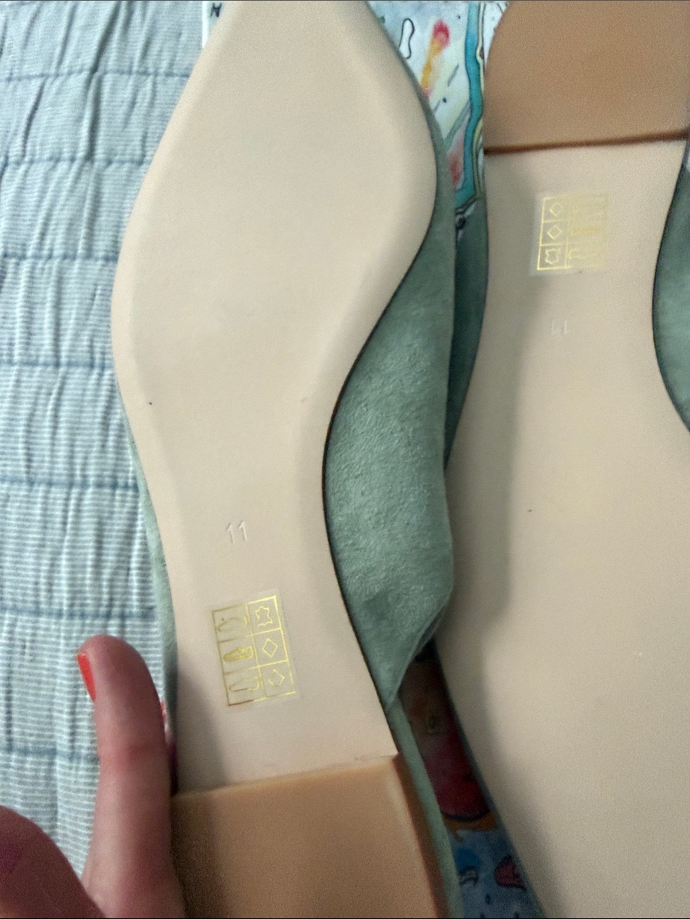 Jeffrey Campbell mint Green Suede Pointed Slingback Flats - Picture 3 of 5